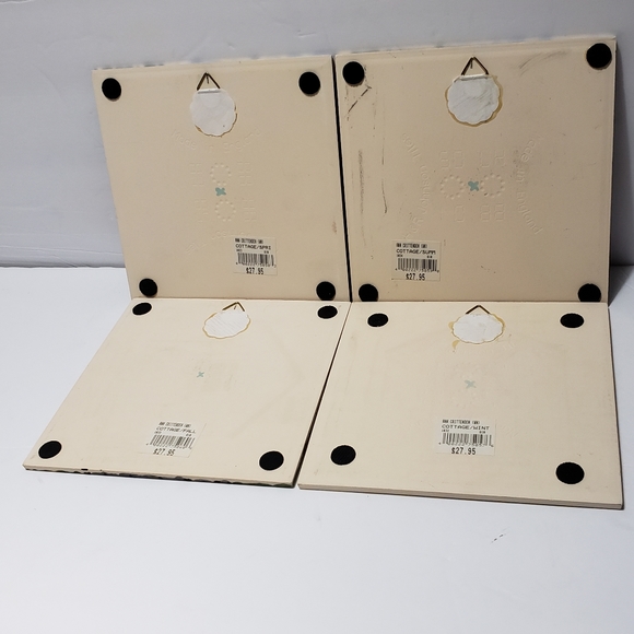 Vintage 1996 Set Of 4  H & P JOHNSON Tiles Folk Art "4 Seasons House Tiles - Picture 4 of 7